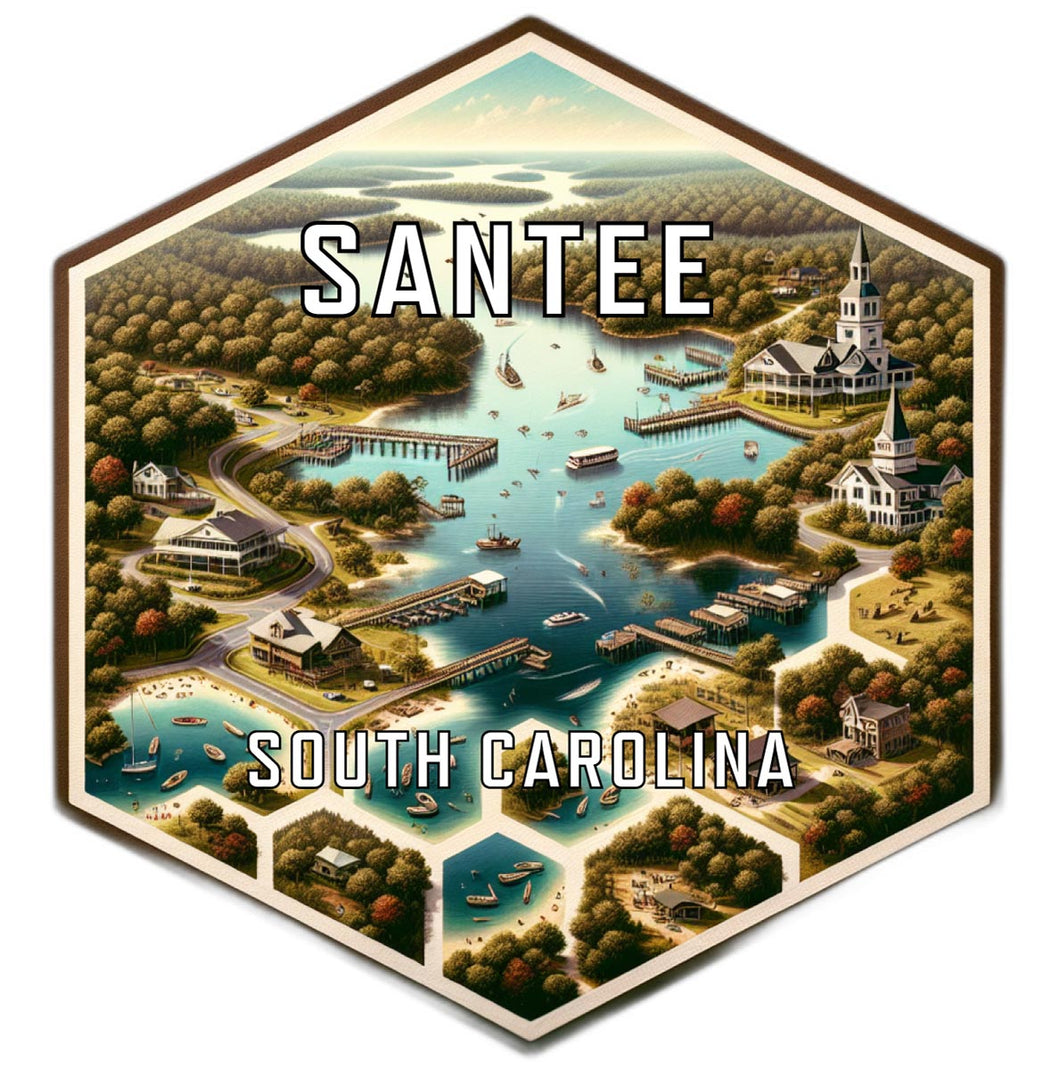 Santee South Carolina Travel Destination Souvenir Vinyl Decal Sticker 2-Inch