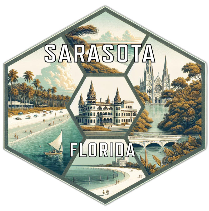 Sarasota Florida Travel Destination Souvenir Vinyl Decal Sticker 2-Inch