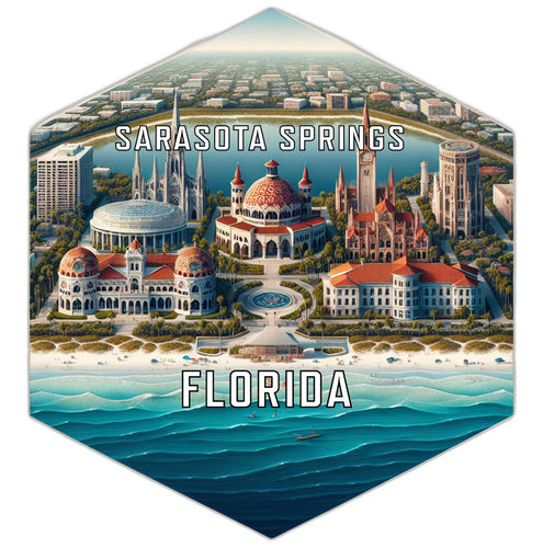 Sarasota Springs Florida Travel Destination Souvenir Vinyl Decal Sticker 2-Inch