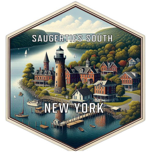 Saugerties South New York Travel Destination Souvenir Vinyl Decal Sticker 4-Inch