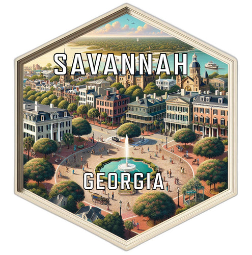 Savannah Georgia Travel Destination Souvenir Vinyl Decal Sticker 6-Inch