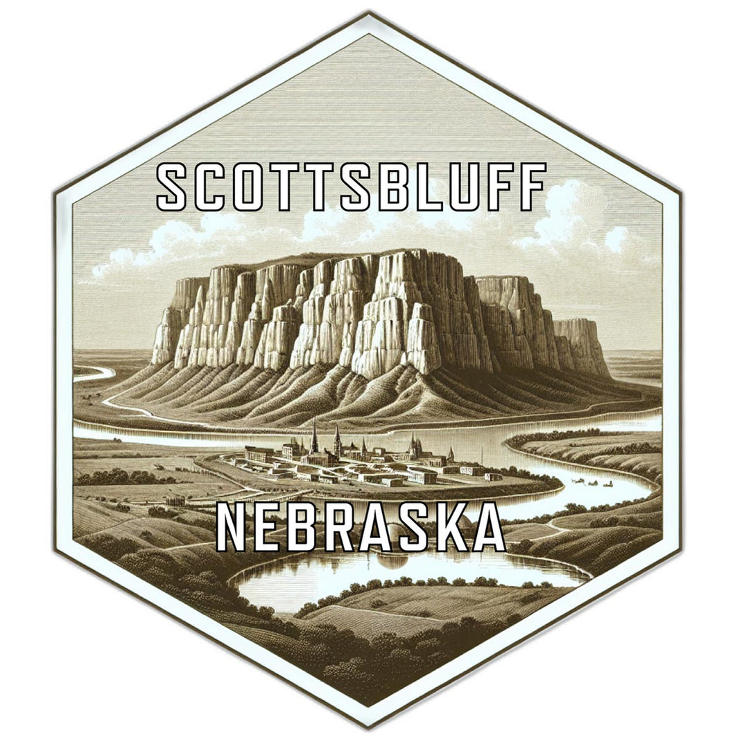 Scottsbluff Nebraska Travel Destination Souvenir Vinyl Decal Sticker 4-Inch
