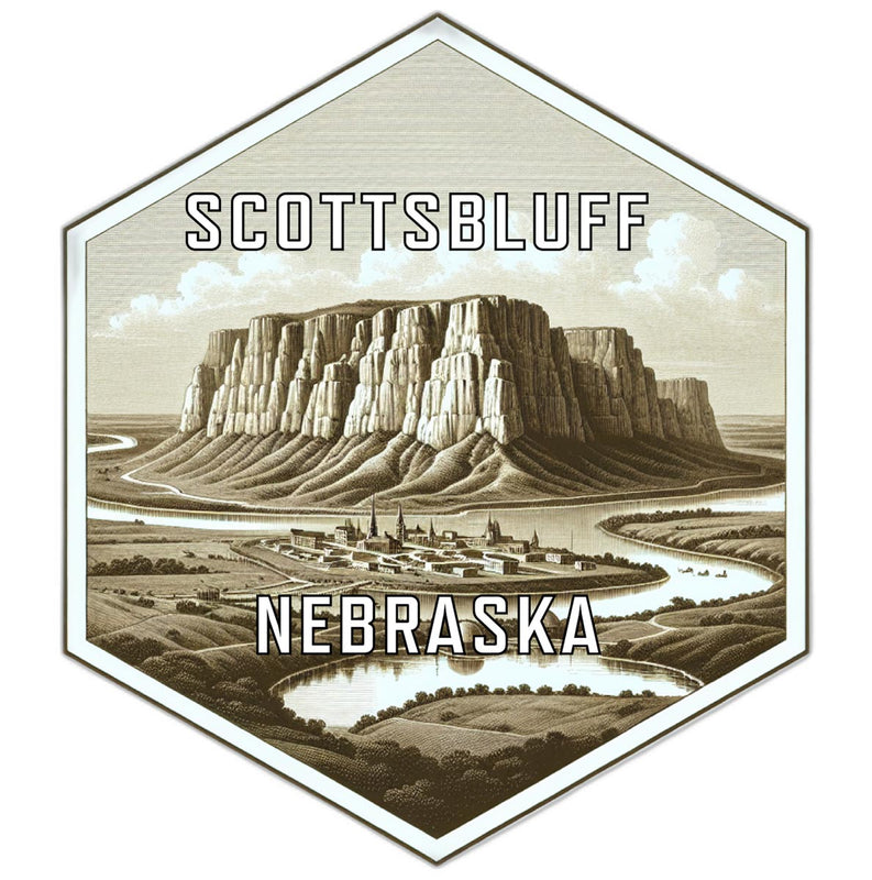 Scottsbluff Nebraska Travel Destination Souvenir Vinyl Decal Sticker 4-Inch