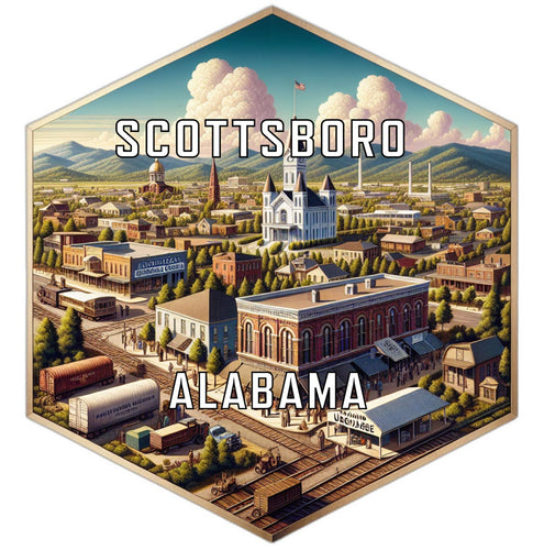 Scottsboro Alabama Travel Destination Souvenir Vinyl Decal Sticker 2-Inch