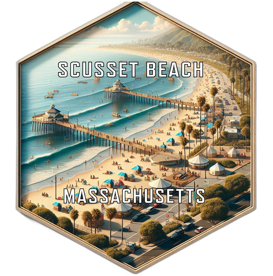 Scusset Beach Massachusetts Travel Destination Souvenir Vinyl Decal Sticker 6-Inch