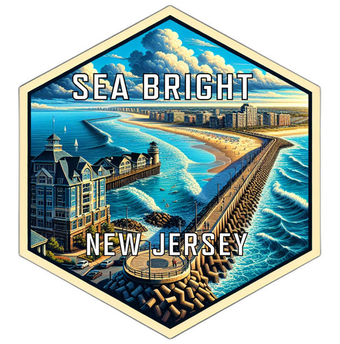 Sea Bright New Jersey Travel Destination Souvenir Vinyl Decal Sticker 2-Inch