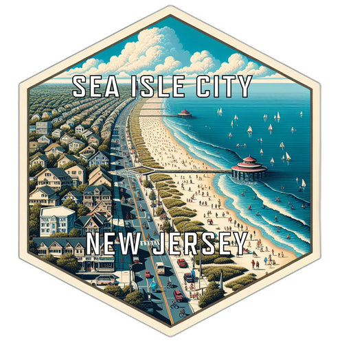 Sea Isle City New Jersey Travel Destination Souvenir Vinyl Decal Sticker 2-Inch