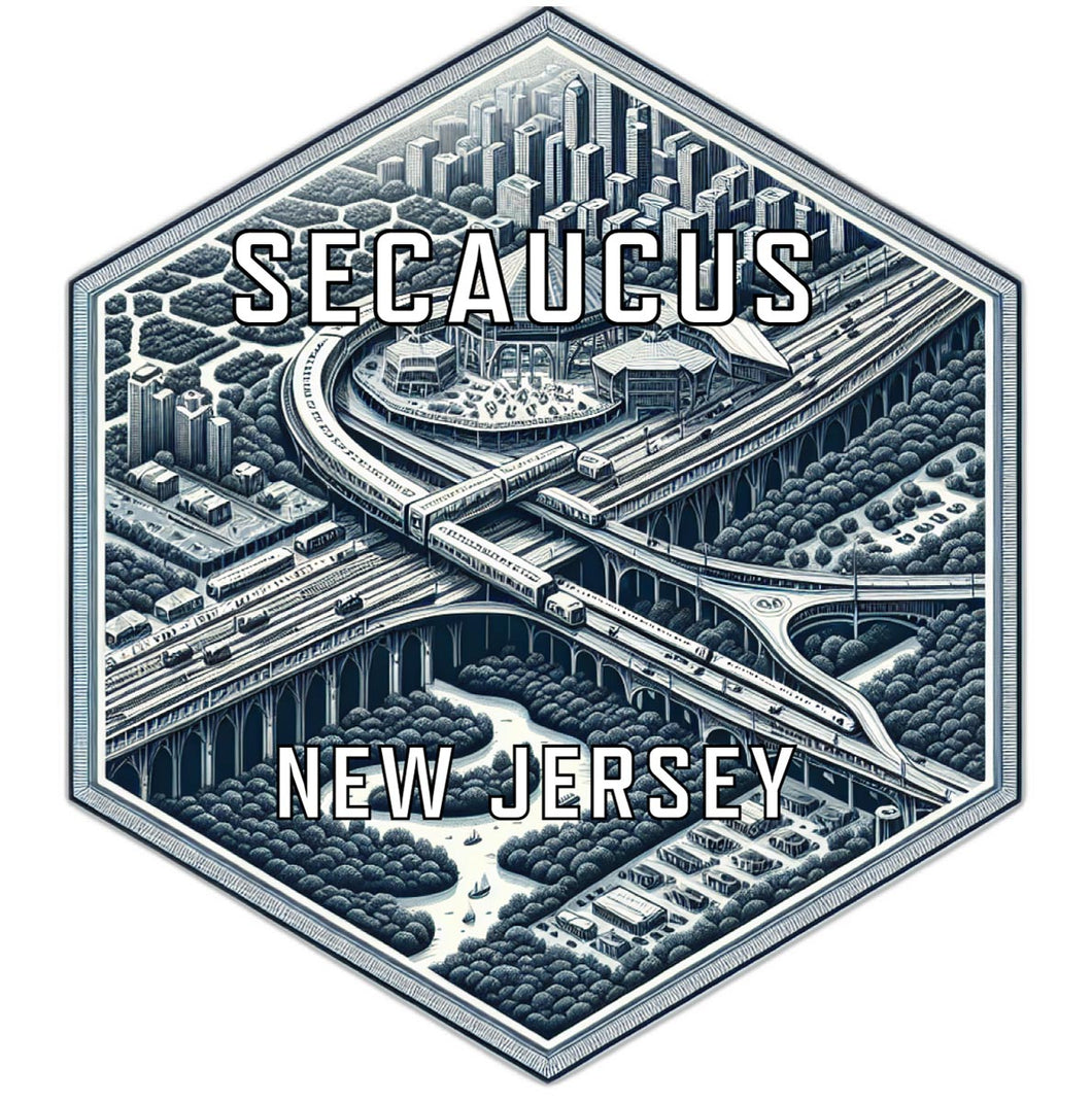 Secaucus New Jersey Travel Destination Souvenir Vinyl Decal Sticker 2-Inch