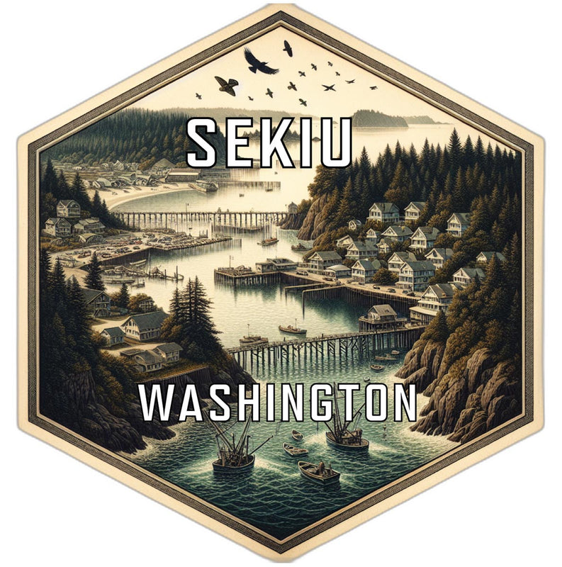 Sekiu Washington Travel Destination Souvenir Vinyl Decal Sticker 2-Inch