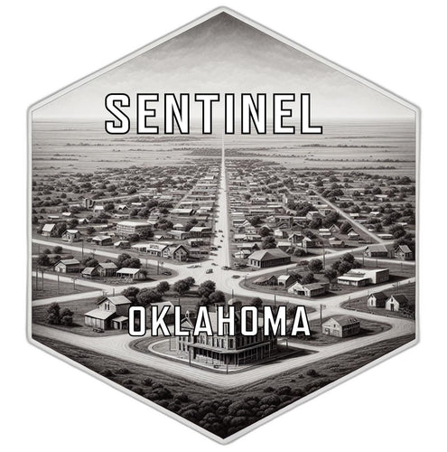 Sentinel Oklahoma Travel Destination Souvenir Vinyl Decal Sticker 4-Inch