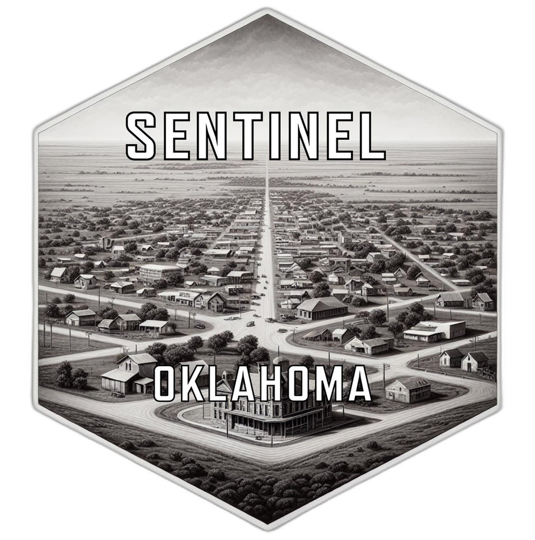 Sentinel Oklahoma Travel Destination Souvenir Vinyl Decal Sticker 4-Inch