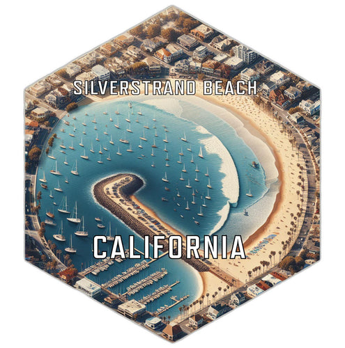 Silverstrand Beach California Travel Destination Souvenir Vinyl Decal Sticker 2-Inch