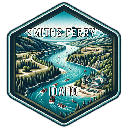 Smiths Ferry Idaho Souvenir Travel Destination Die Cut Hexagon Fridge Magnet 2-Inch