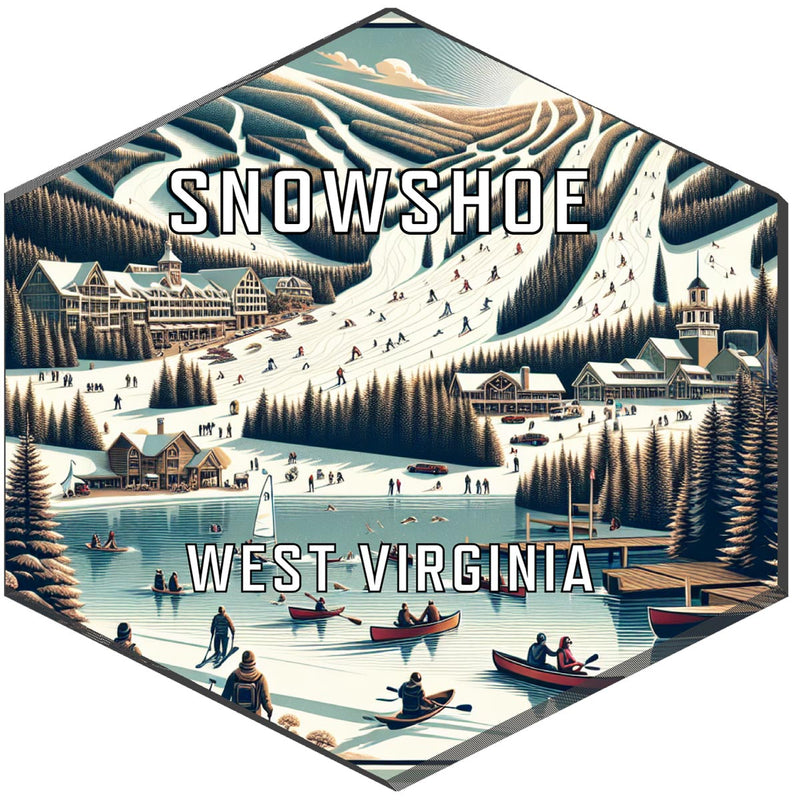 Snowshoe West Virginia Travel Destination Souvenir Vinyl Decal Sticker 4-Inch