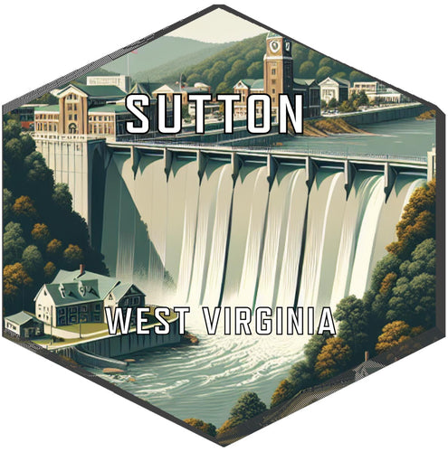 Sutton West Virginia Travel Destination Souvenir Vinyl Decal Sticker 2-Inch