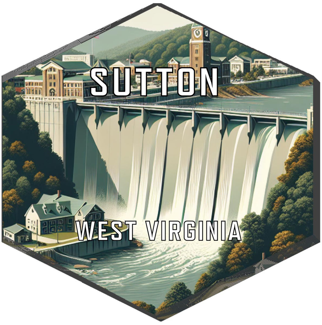 Sutton West Virginia Travel Destination Souvenir Vinyl Decal Sticker 2-Inch