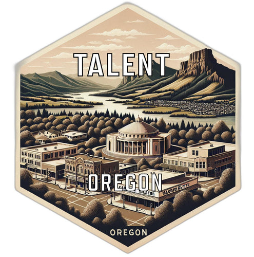 Talent Oregon Travel Destination Souvenir Vinyl Decal Sticker 2-Inch