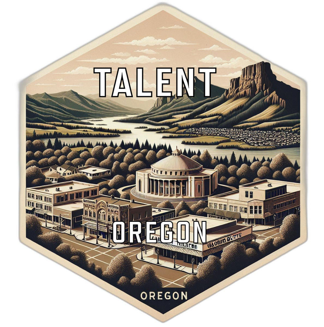 Talent Oregon Travel Destination Souvenir Vinyl Decal Sticker 2-Inch