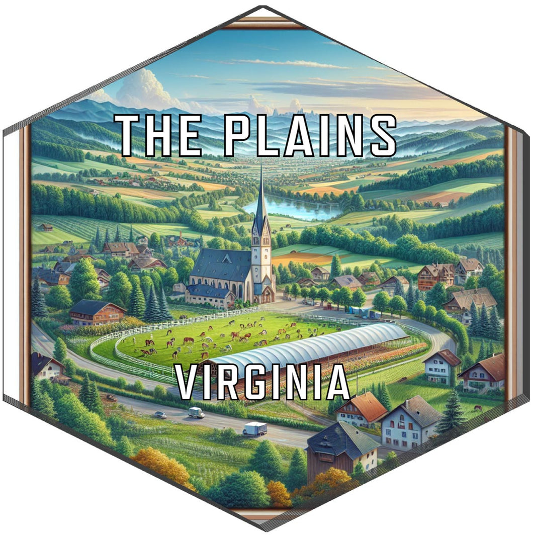 The Plains Virginia Travel Destination Souvenir Vinyl Decal Sticker 2-Inch