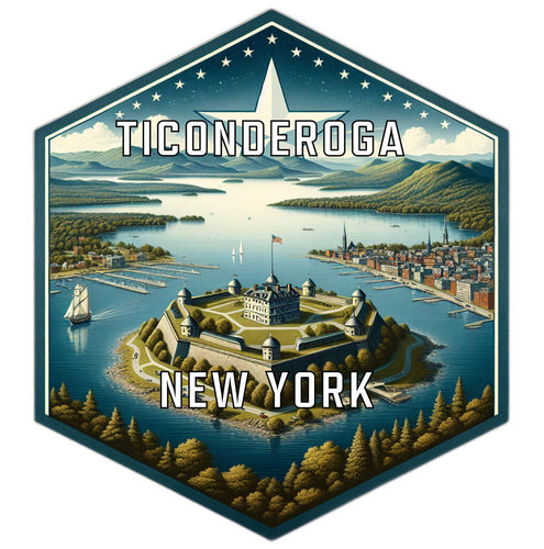Ticonderoga New York Travel Destination Souvenir Vinyl Decal Sticker 2-Inch