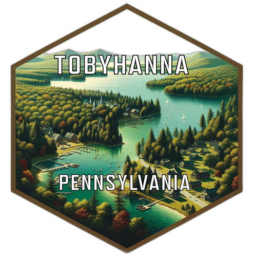 Tobyhanna Pennsylvania Souvenir Travel Destination Die Cut Hexagon Fridge Magnet 6-Inch