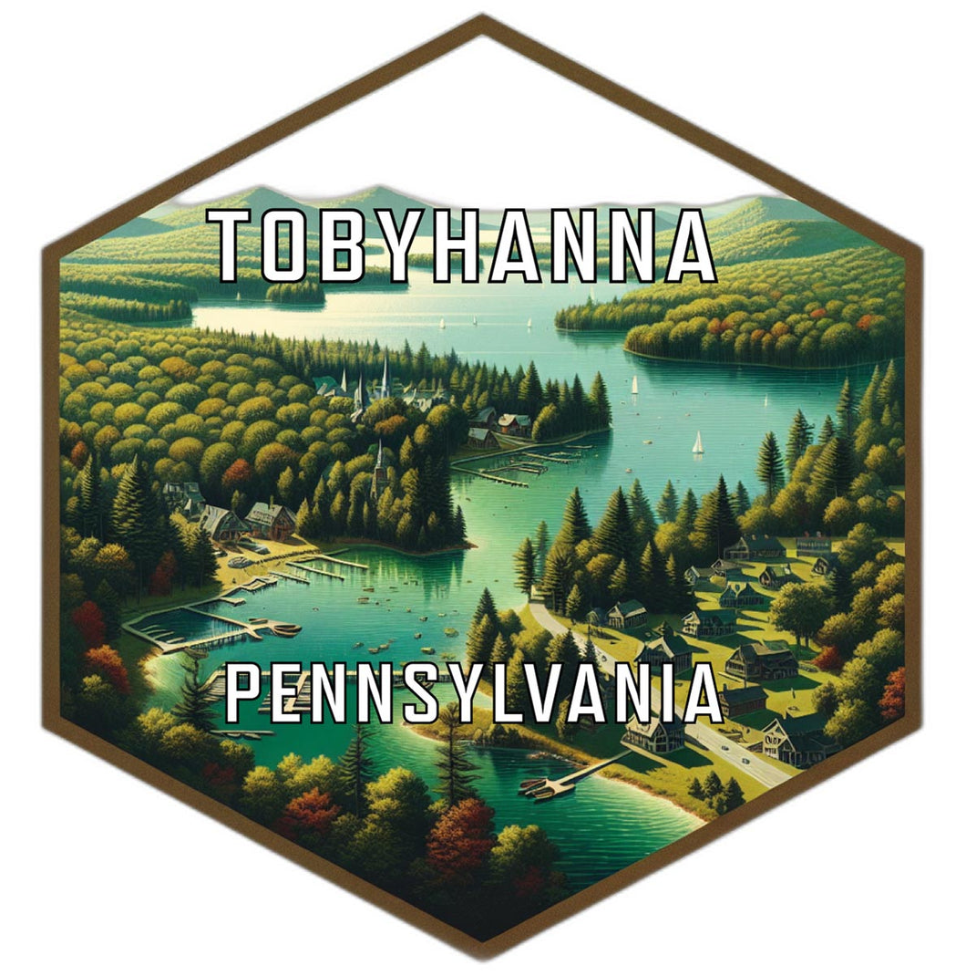 Tobyhanna Pennsylvania Souvenir Travel Destination Die Cut Hexagon Fridge Magnet 6-Inch