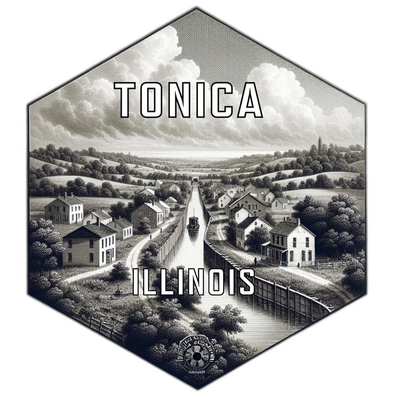 Tonica Illinois Travel Destination Souvenir Vinyl Decal Sticker 2-Inch