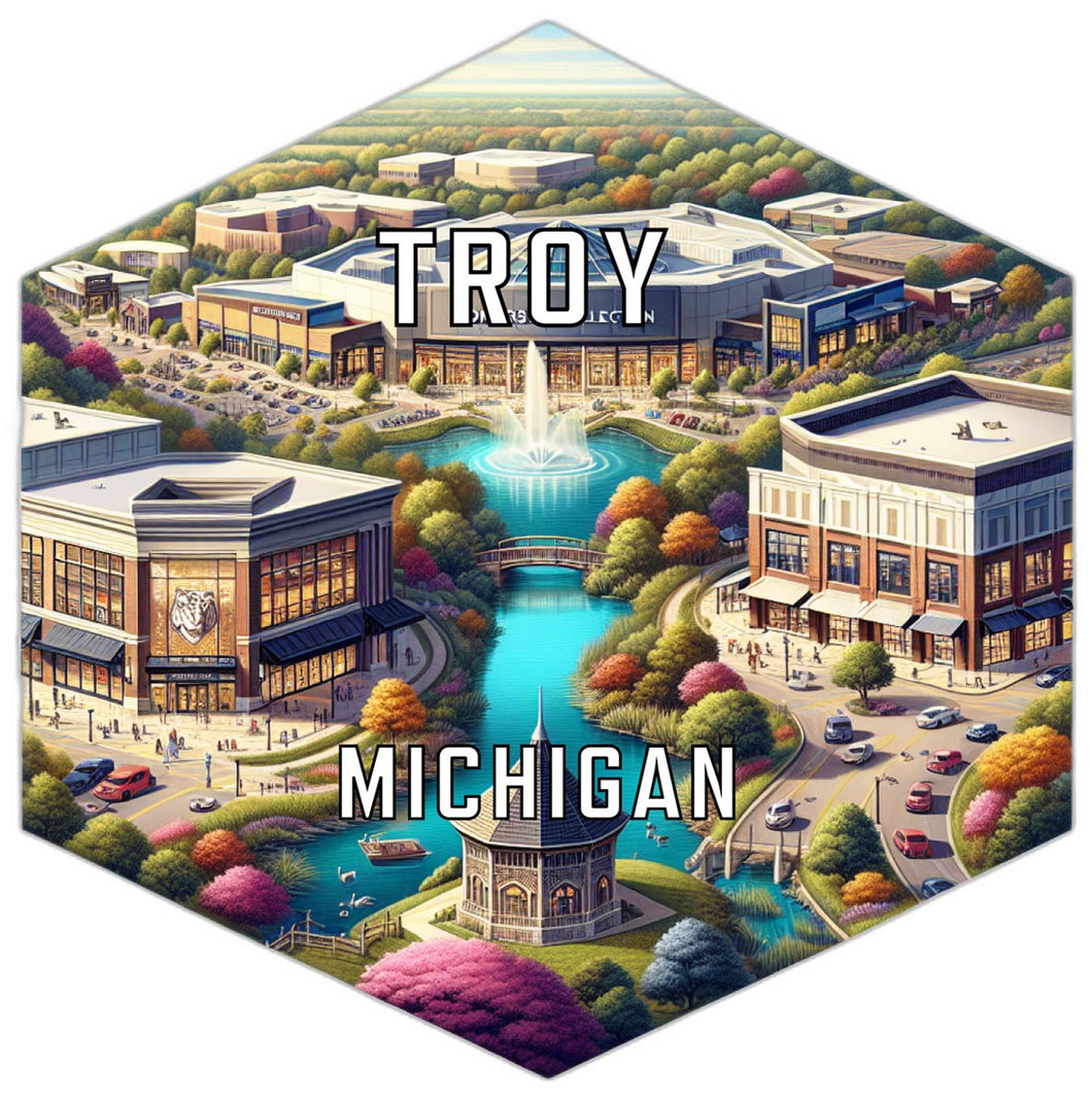 Troy Michigan Travel Destination Souvenir Vinyl Decal Sticker 6-Inch