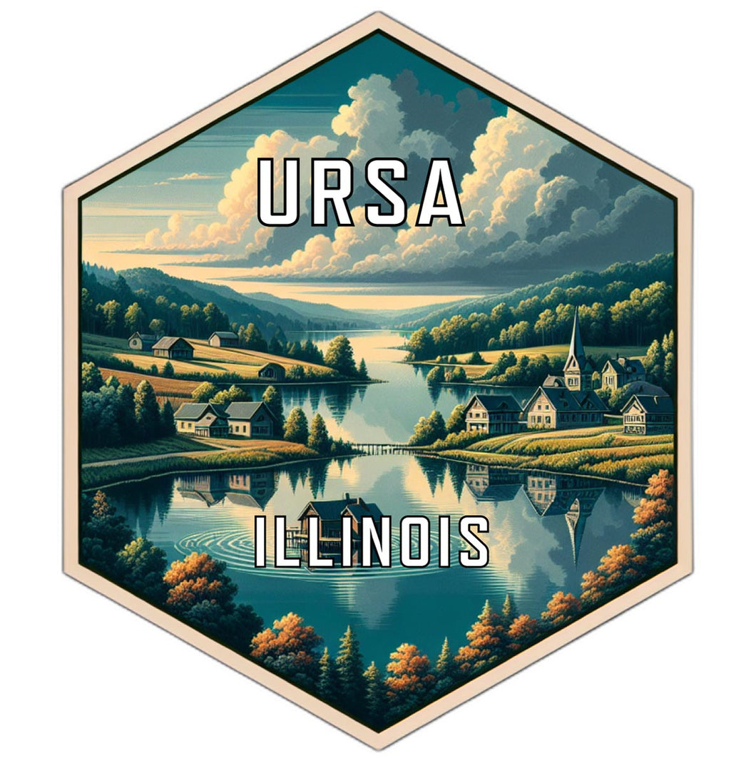 Ursa Illinois Travel Destination Souvenir Vinyl Decal Sticker 2-Inch
