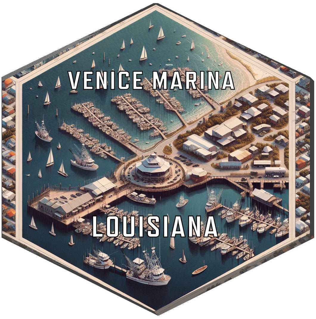Venice Marina Louisiana Travel Destination Souvenir Vinyl Decal Sticker 2-Inch