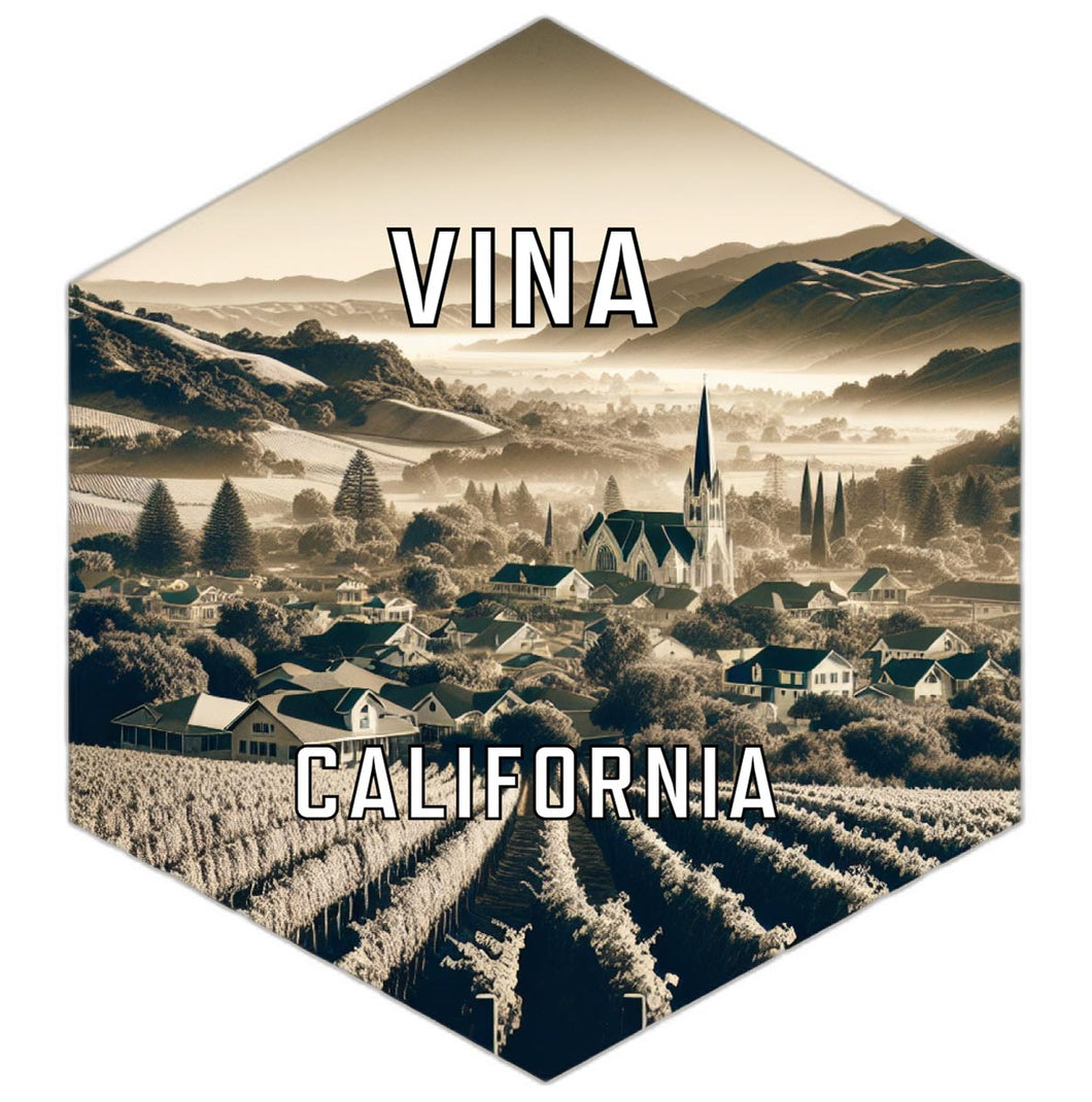 Vina California Travel Destination Souvenir Vinyl Decal Sticker 2-Inch
