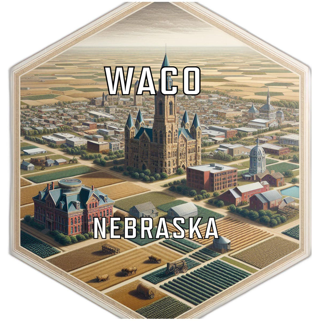 Waco Nebraska Travel Destination Souvenir Vinyl Decal Sticker 2-Inch