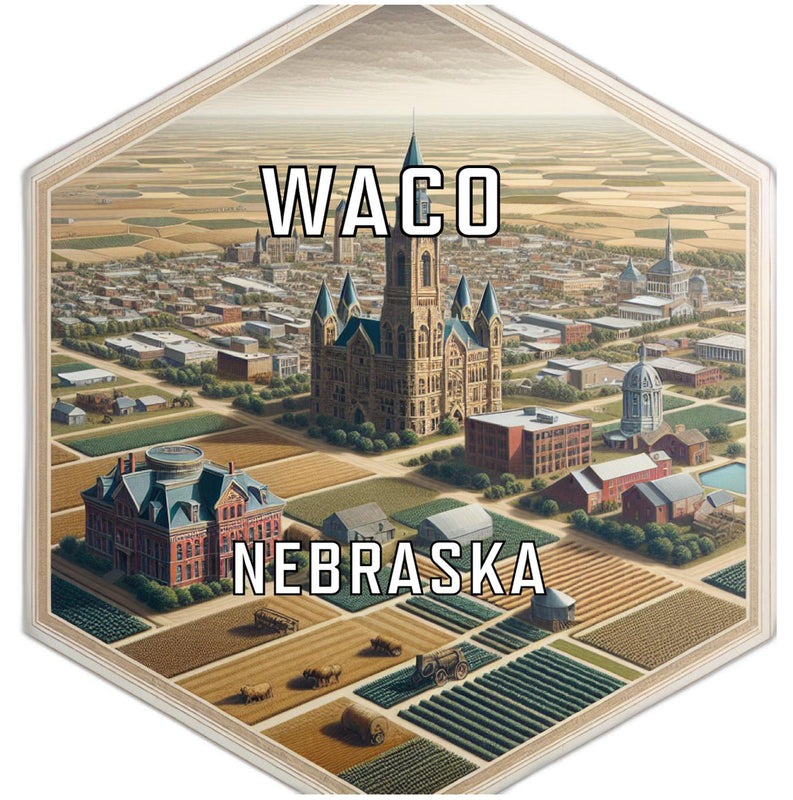Waco Nebraska Travel Destination Souvenir Vinyl Decal Sticker 2-Inch