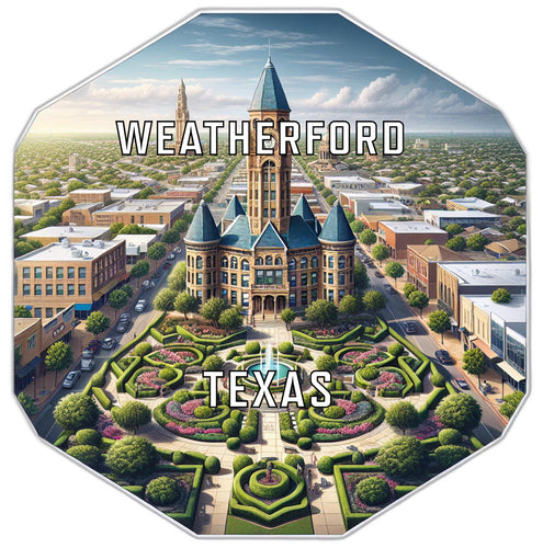 Weatherford Texas Travel Destination Souvenir Vinyl Decal Sticker 2-Inch