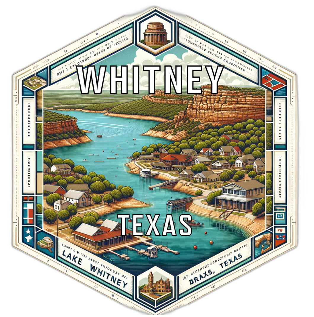 Whitney Texas Travel Destination Souvenir Vinyl Decal Sticker 6-Inch