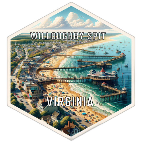 Willoughby Spit Virginia Travel Destination Souvenir Vinyl Decal Sticker 6-Inch