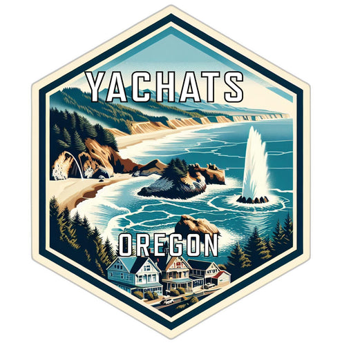 Yachats Oregon Travel Destination Souvenir Vinyl Decal Sticker 4-Inch