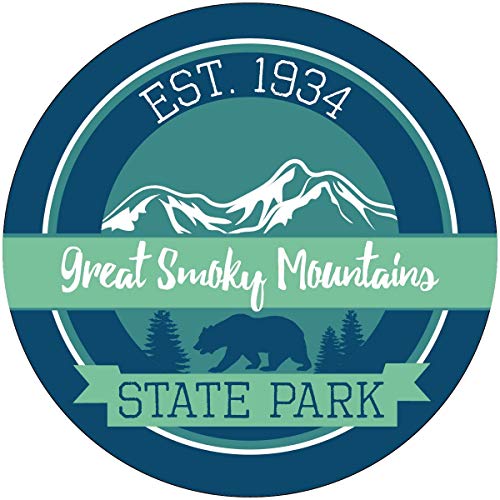 Great Smoky Mountains Gatlinburg Tennessee National Park Souvenir 4 Inch Round Decal Sticker