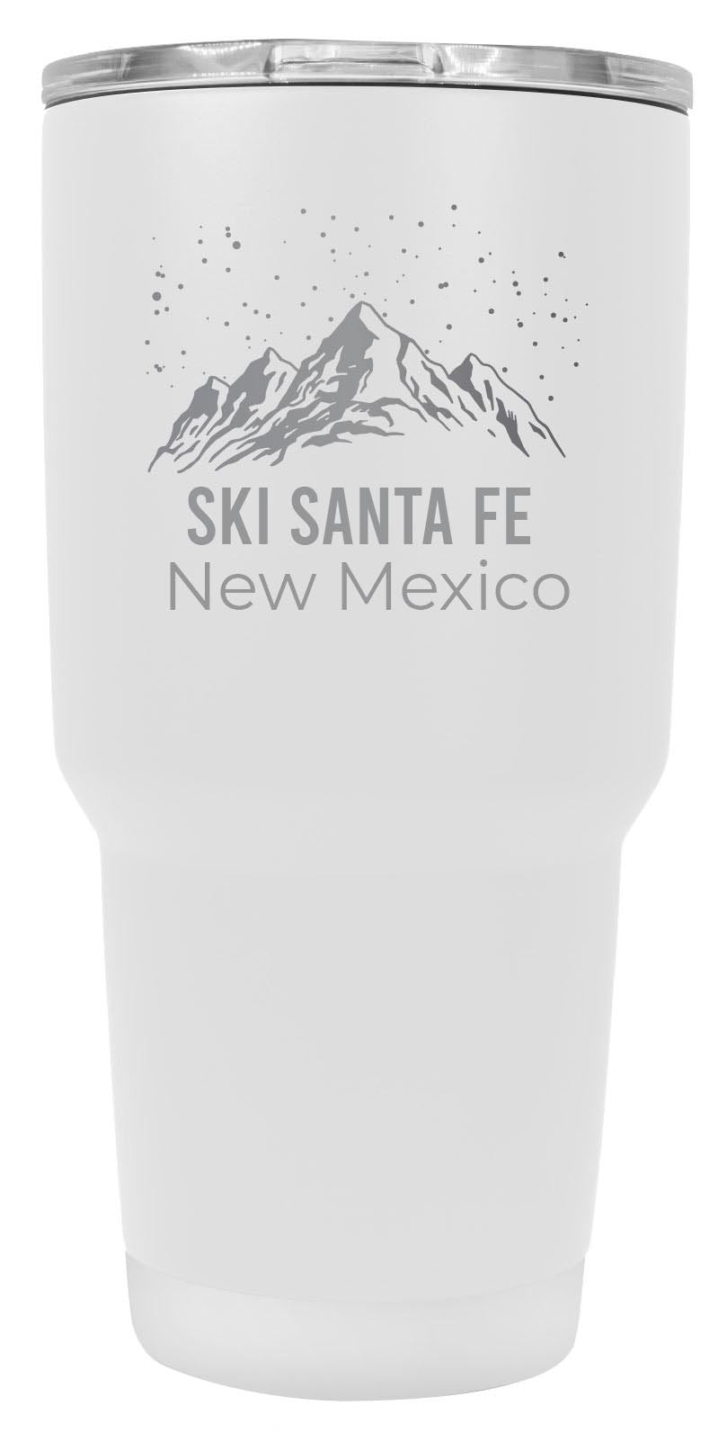 Ski Santa Fe New Mexico Ski Snowboard Winter Souvenir Laser Engraved 24 oz Insulated Stainless Steel Tumbler