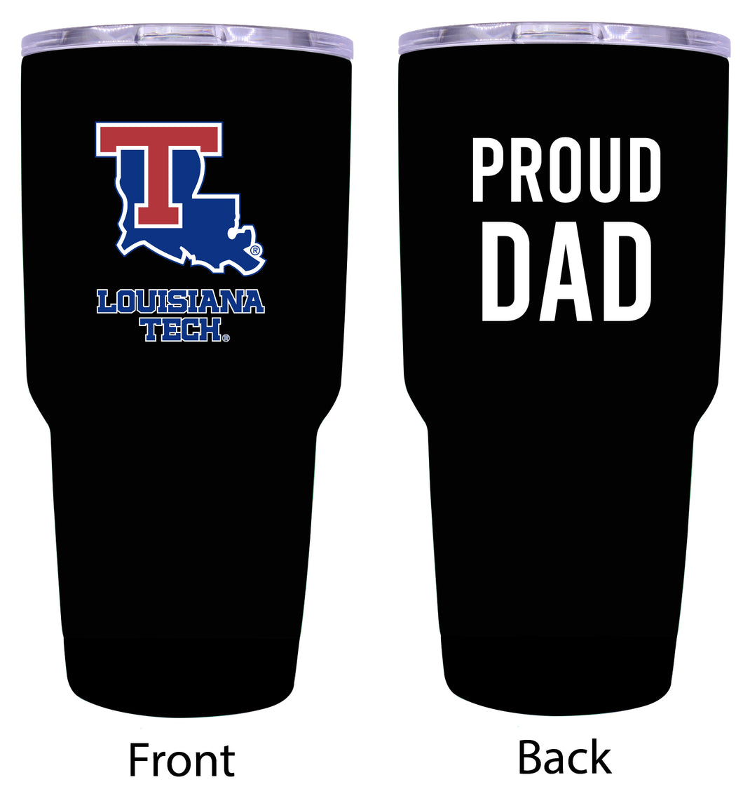 Louisiana Tech Bulldogs Proud Dad 24 oz Insulated Stainless Steel Tumblers Choose Your Color.