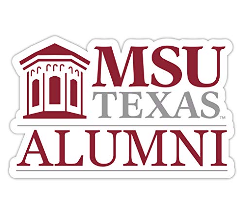 Midwestern State University Mustangs 4-Inch Alumni 4-Pack NCAA Vinyl Sticker - Durable School Spirit Decal