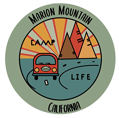 Marion Mountain California Souvenir Decorative Stickers (Choose theme and size)