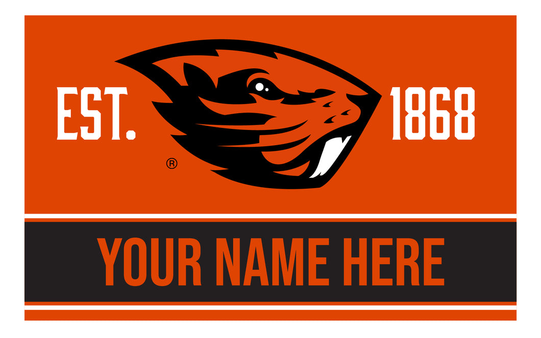 Personalized Customizable Oregon State Beavers Wood Sign with Frame Custom Name