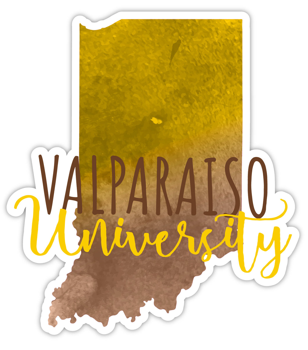 Valparaiso University 2-Inch on one of its sides Watercolor Design NCAA Durable School Spirit Vinyl Decal Sticker