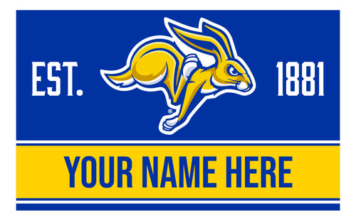 Personalized Customizable South Dakota State Jackrabbits Wood Sign with Frame Custom Name