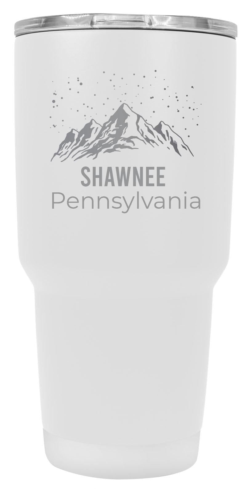 Shawnee Pennsylvania Ski Snowboard Winter Souvenir Laser Engraved 24 oz Insulated Stainless Steel Tumbler