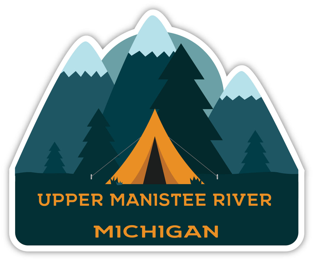 Upper Manistee River Michigan Souvenir Decorative Stickers (Choose theme and size)