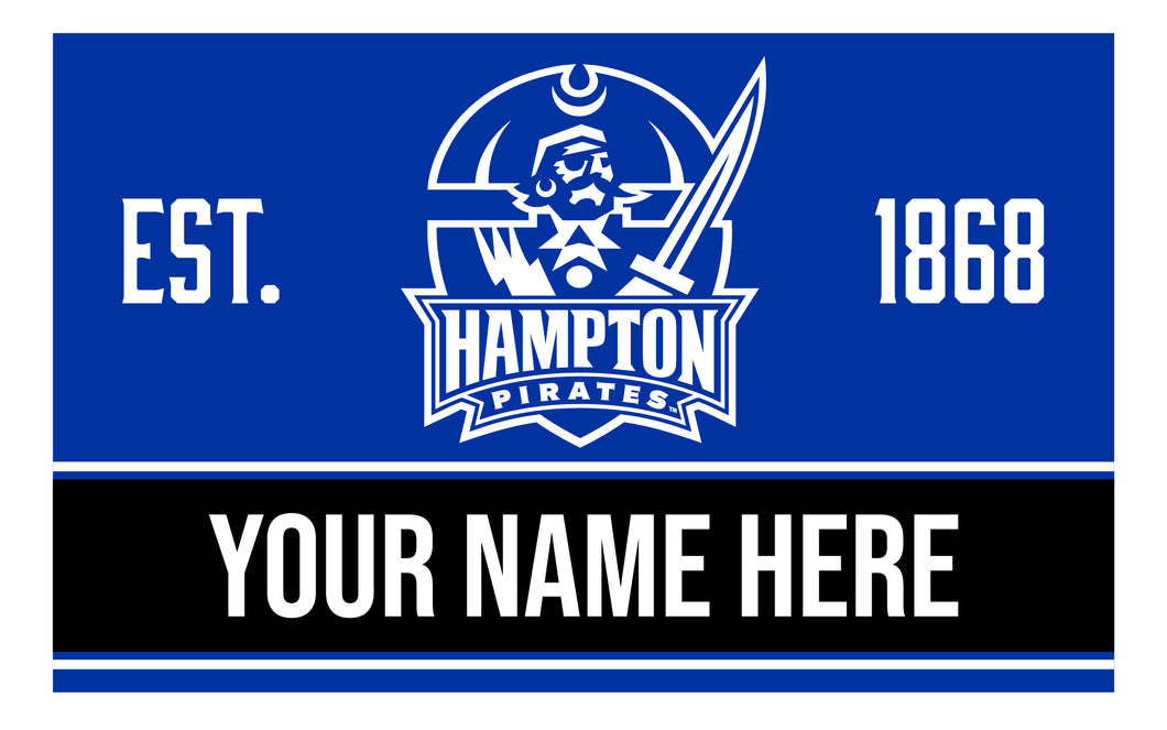 Personalized Customizable Hampton University Wood Sign with Frame Custom Name