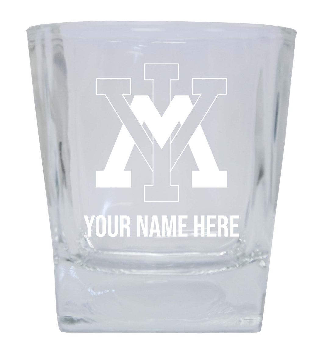 VMI Keydets NCAA Spirit Elegance - 5 ozPersonalized With Custom Name Etched Shooter Glass Tumbler 2-Pack