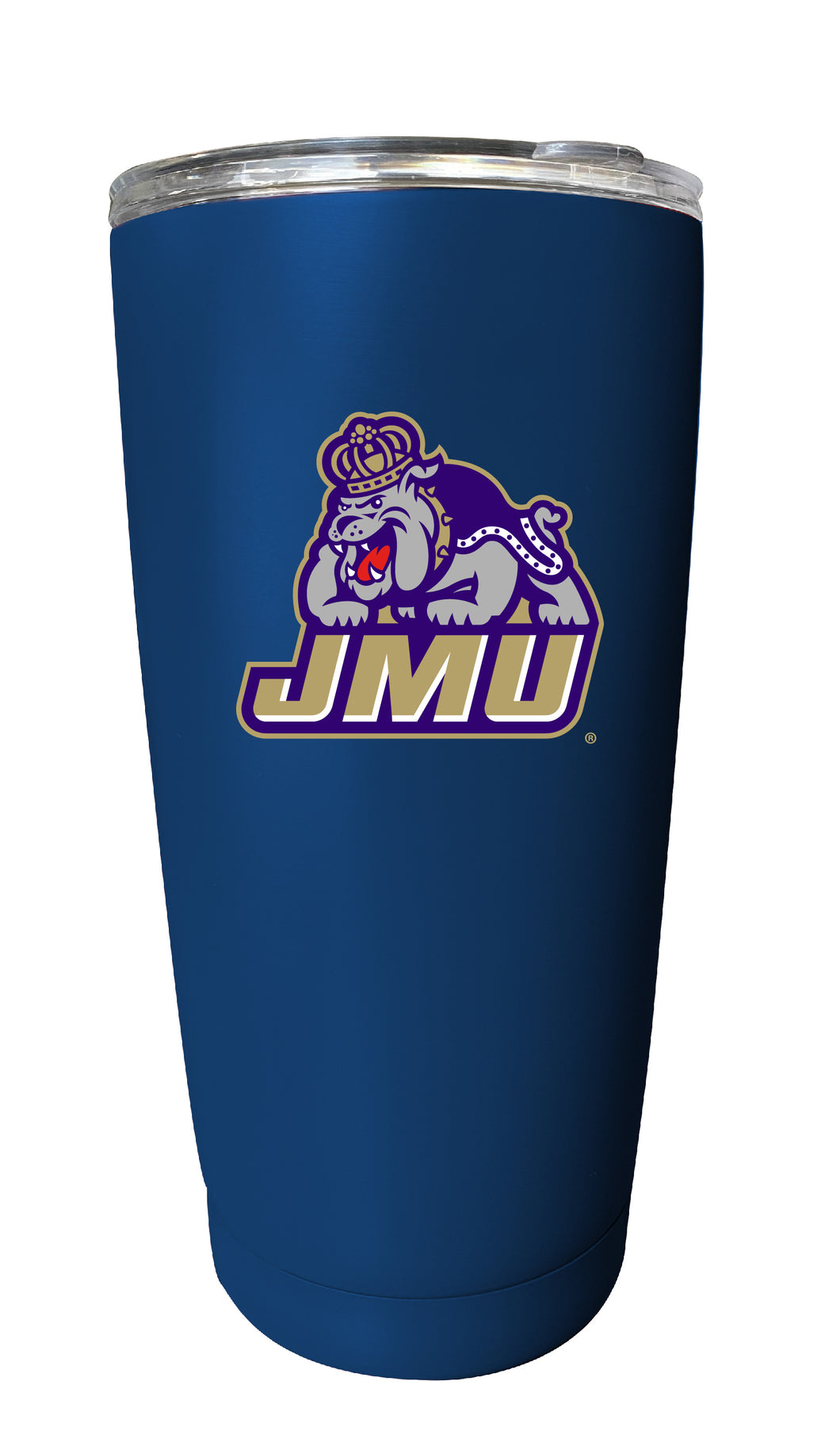 James Madison Dukes NCAA Insulated Tumbler - 16oz Stainless Steel Travel Mug Choose Your Color